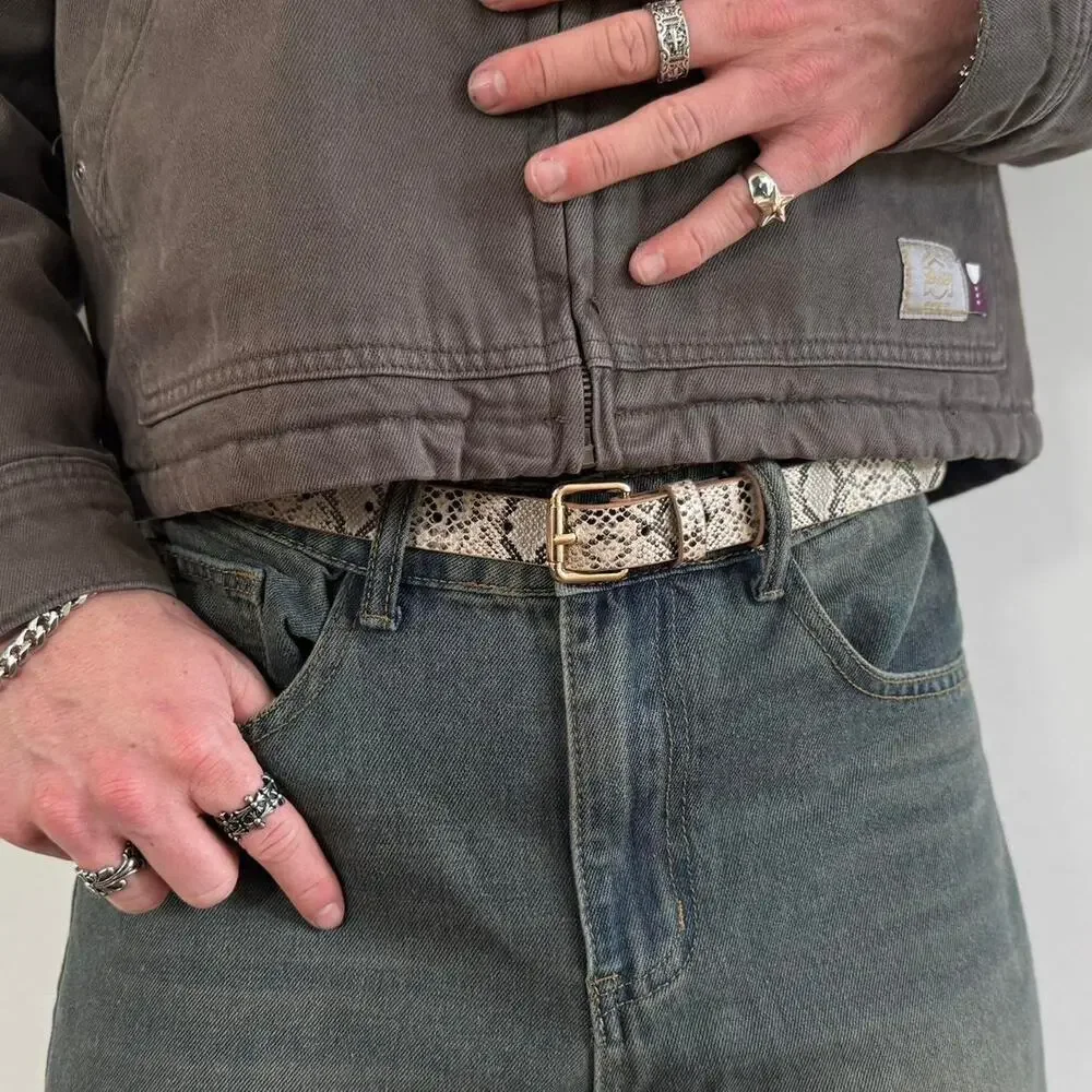 Y2k style snakeskin american western